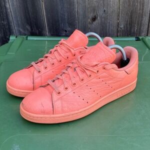 Adidas Stan Smith Pastel Pack Sneakers Coral Orange Leather Low Top Men 9.5 US